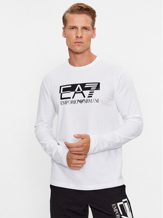 

Классический крой с длинными рукавами Ea7 Emporio Armani, белый