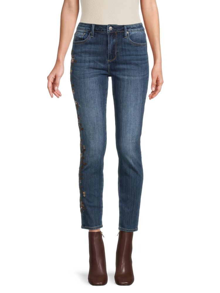 

Джинсы Jackie с высокой посадкой и вышивкой Driftwood, цвет Dark Wash