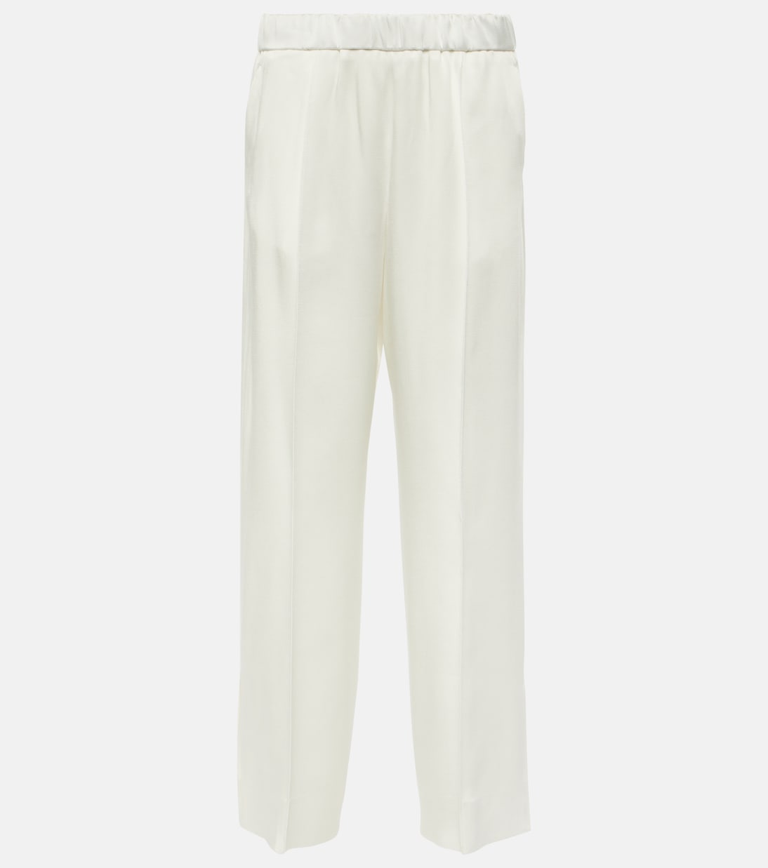 Атласные прямые брюки Jil Sander, белый