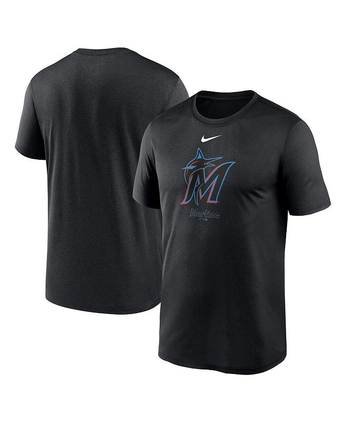 

Мужская черная футболка Miami Marlins Team Arched Lockup Legend Performance Nike, черный