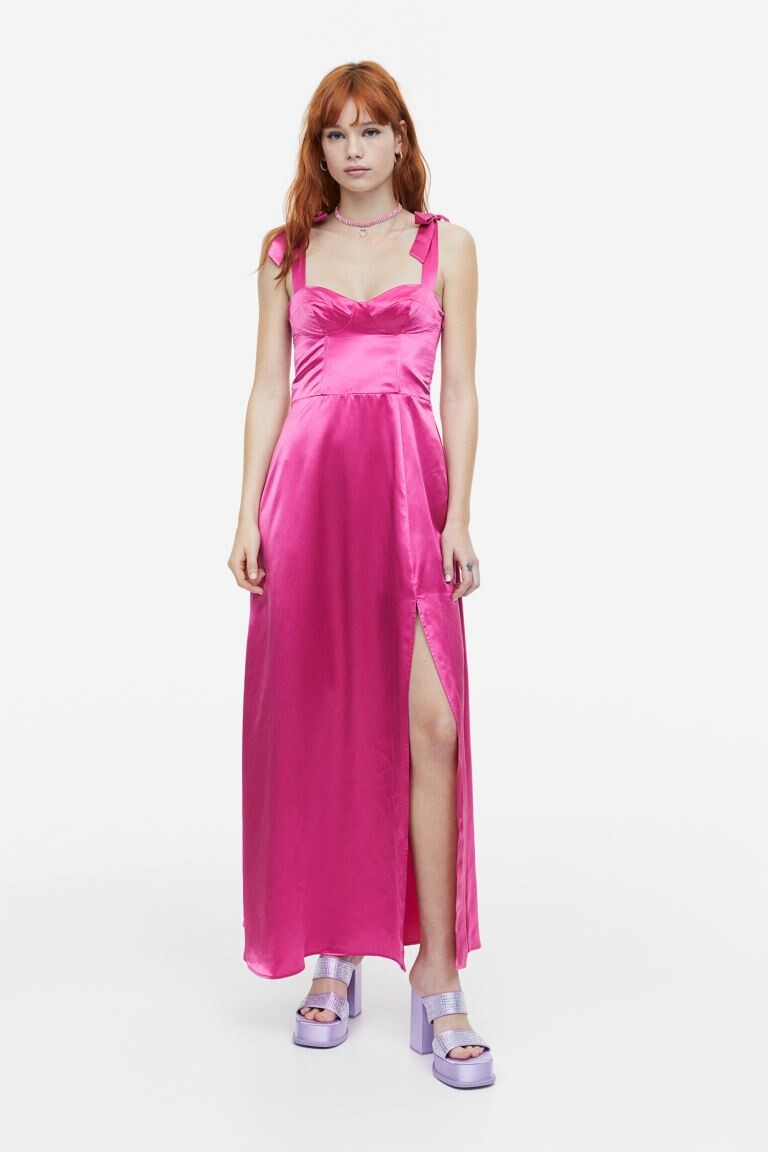 

Корсетное платье с завязанными бретелями H&M