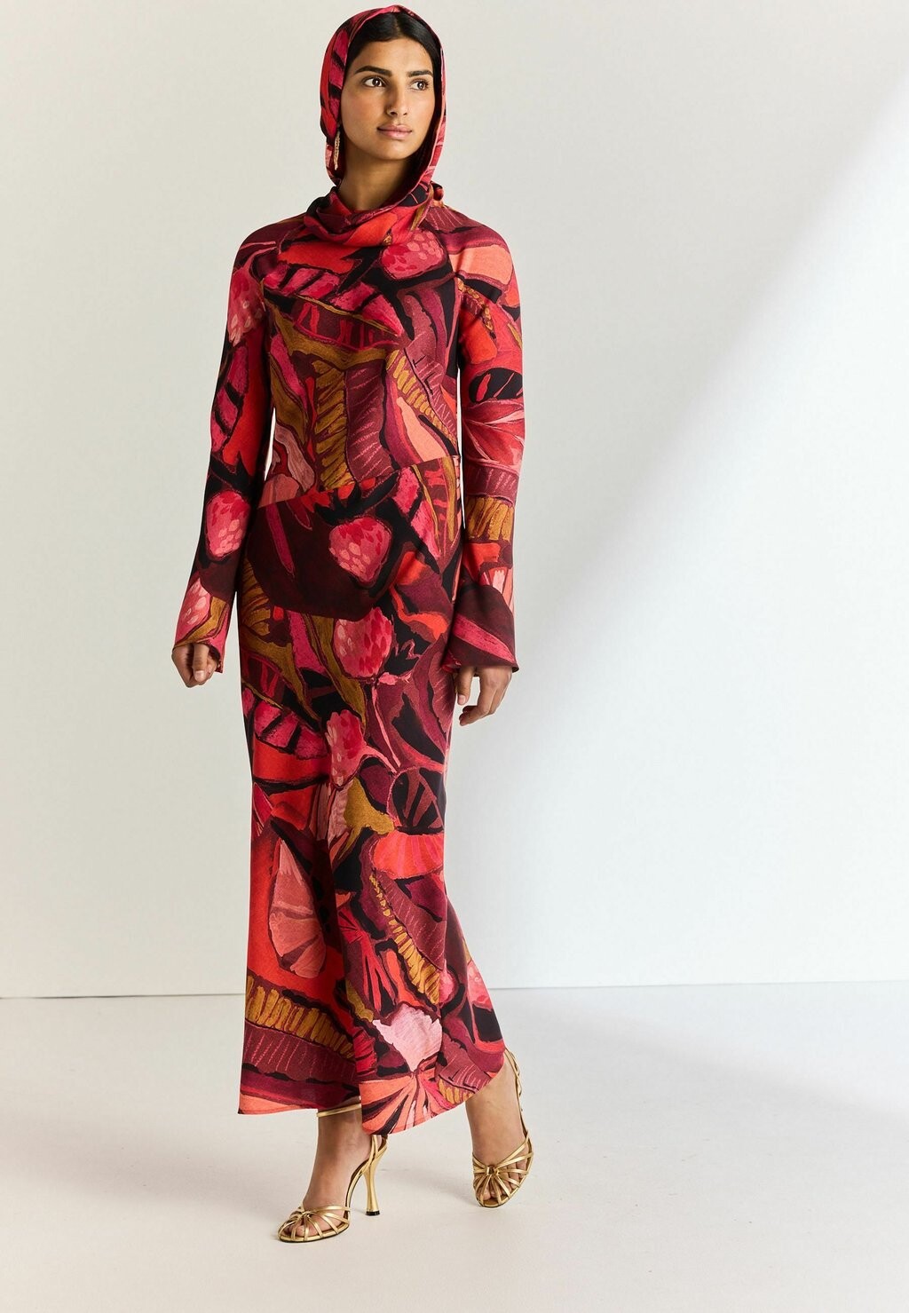 

Платье макси LONG SLEEVE, REGULAR FIT Next, красный