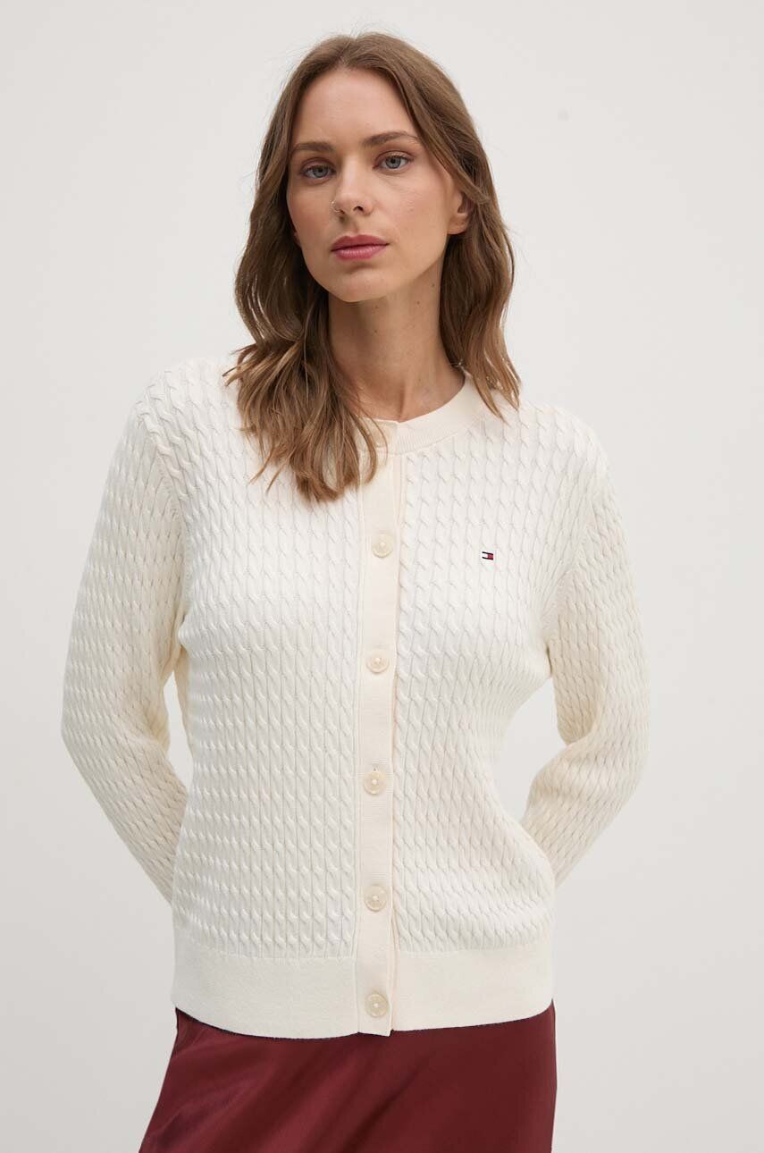 

Хлопковый кардиган Tommy Hilfiger, бежевый