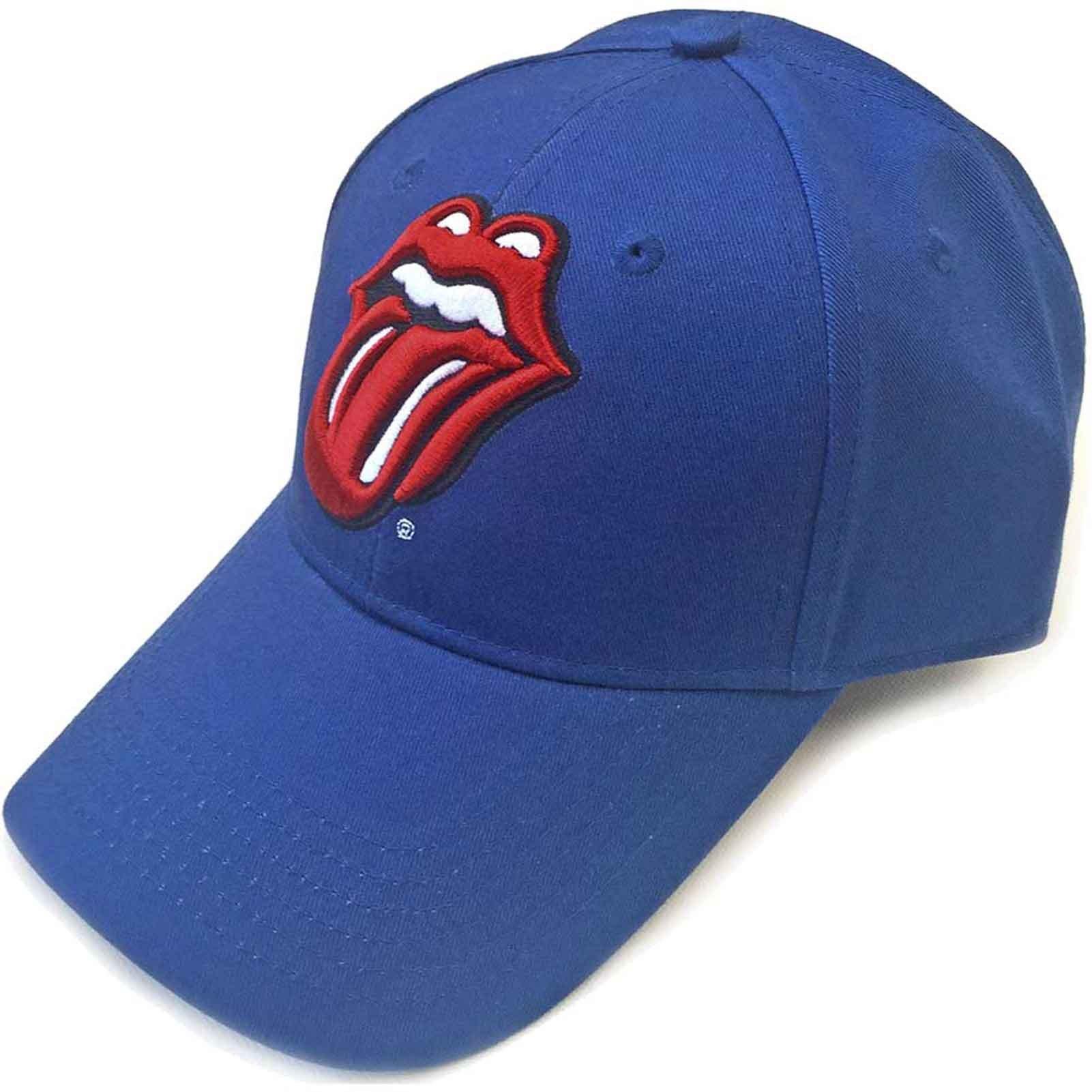 цена Классическая бейсболка с логотипом и язычком на спине Rolling Stones, синий