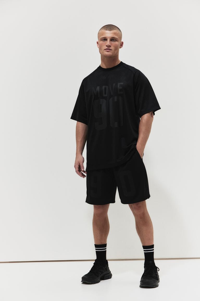 

Спортивная футболка Drymove из сетки H&M, черный