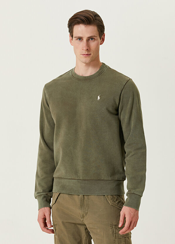 

Толстовка цвета хаки с вышитым логотипом Polo Ralph Lauren