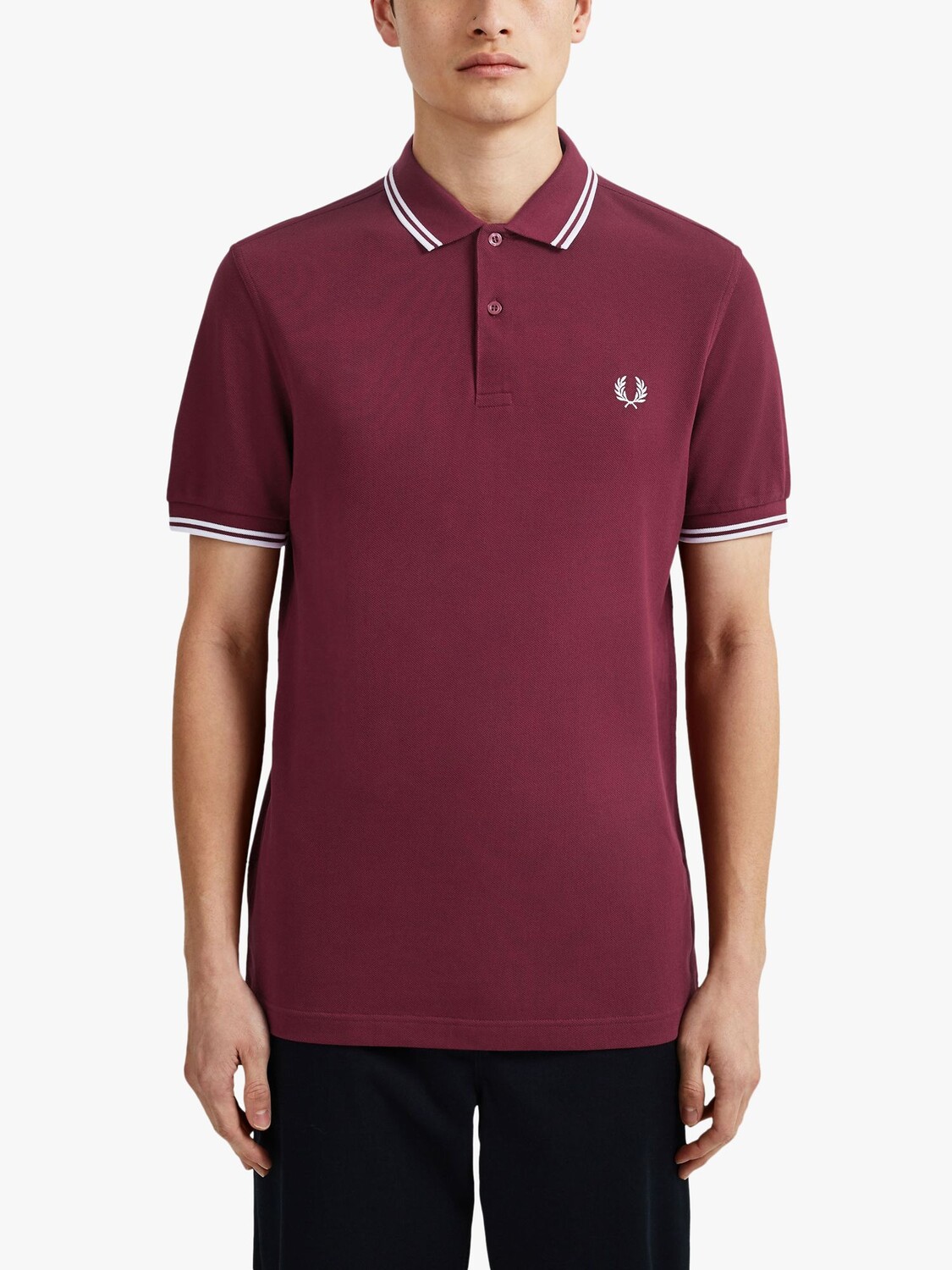 

Рубашка поло стандартного кроя с двумя кончиками Fred Perry, бордовый