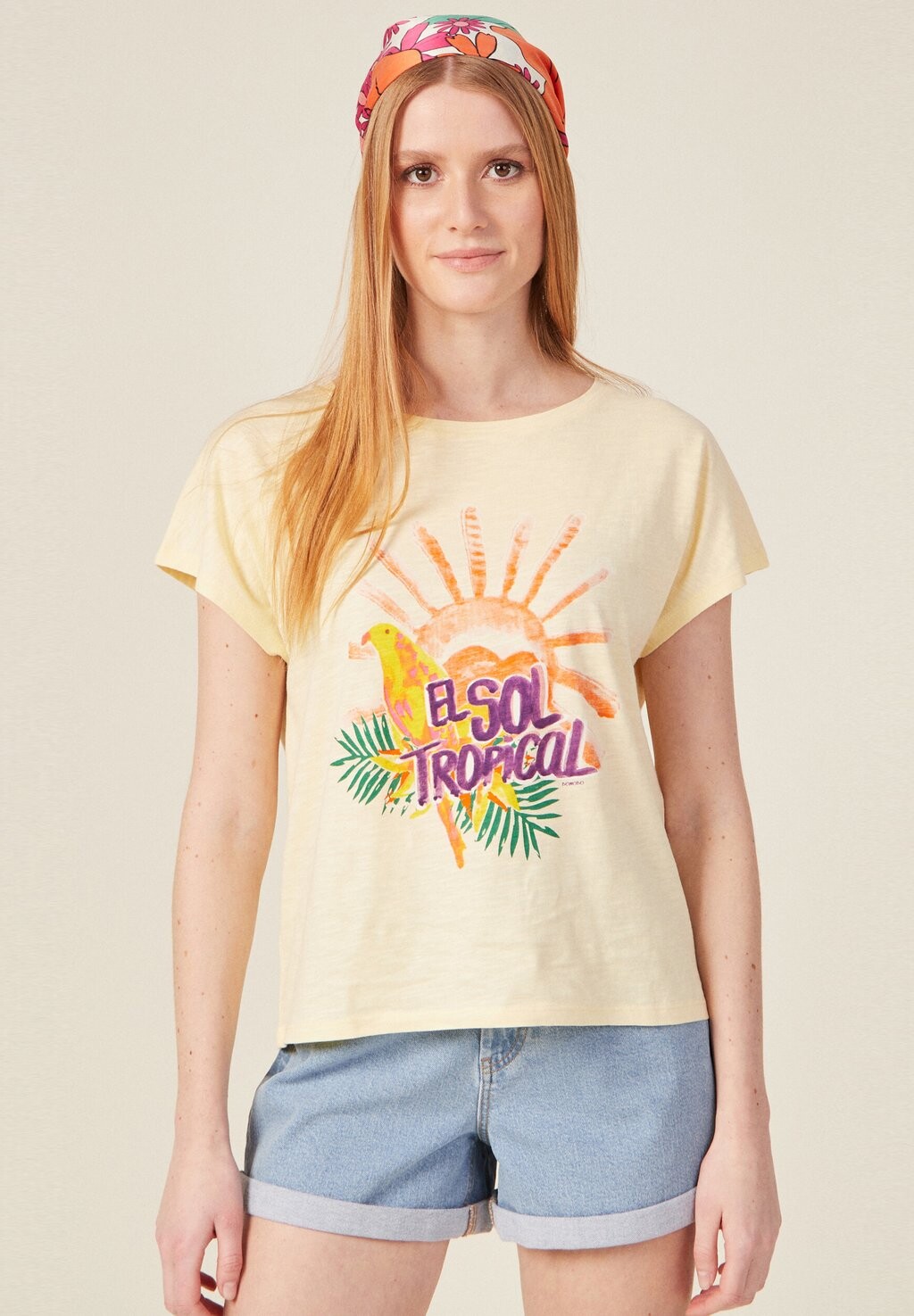 

Футболка с принтом BONOBO Jeans, желтый