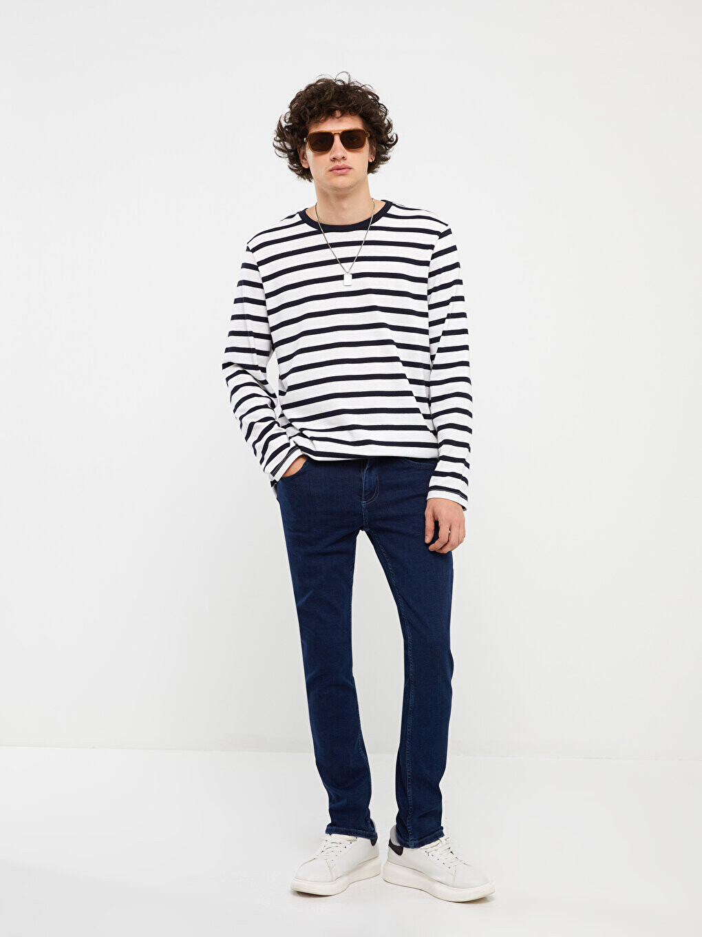 

Мужские джинсовые брюки 750 Slim Fit LCW ECO, среднее индиго родео