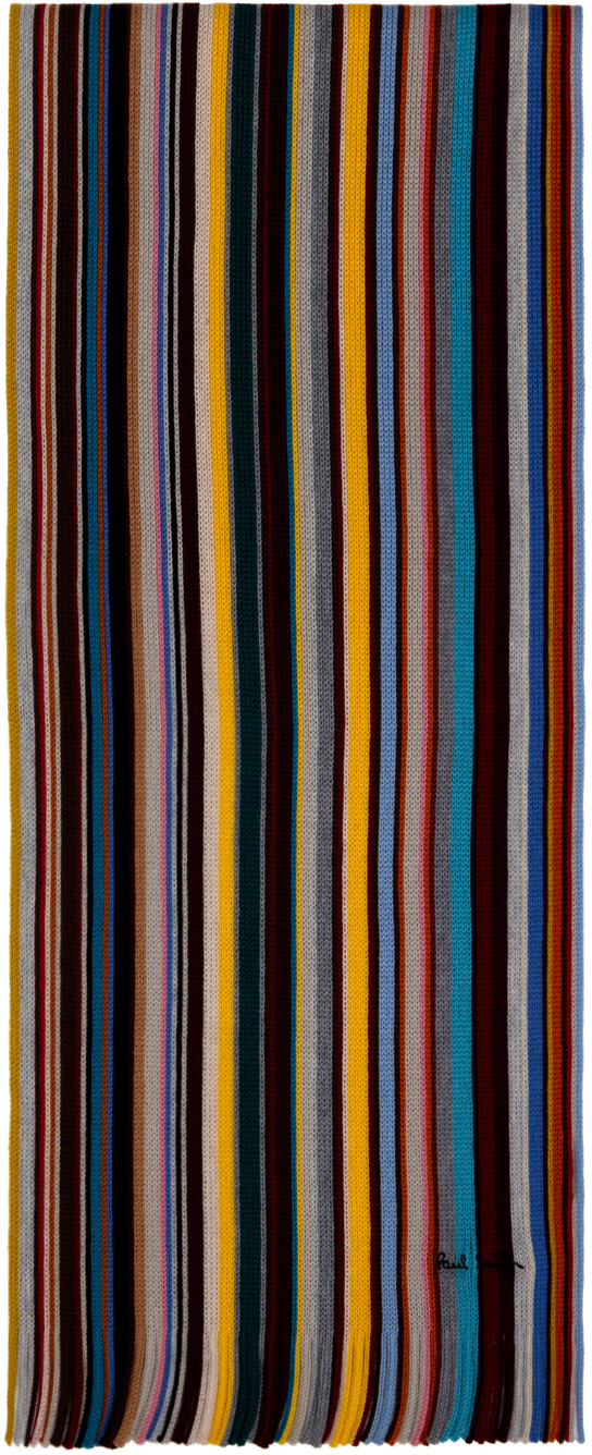 

Разноцветный шарф в фирменную полоску Paul Smith