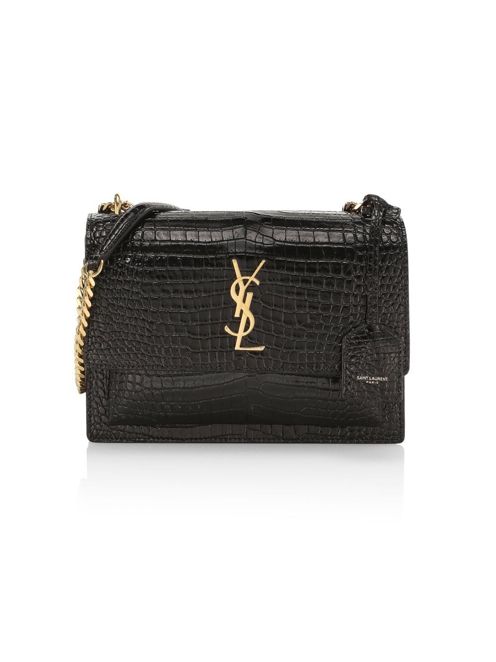 

Сумка на плечо Sunset из кожи с тиснением под крокодила среднего размера Saint Laurent