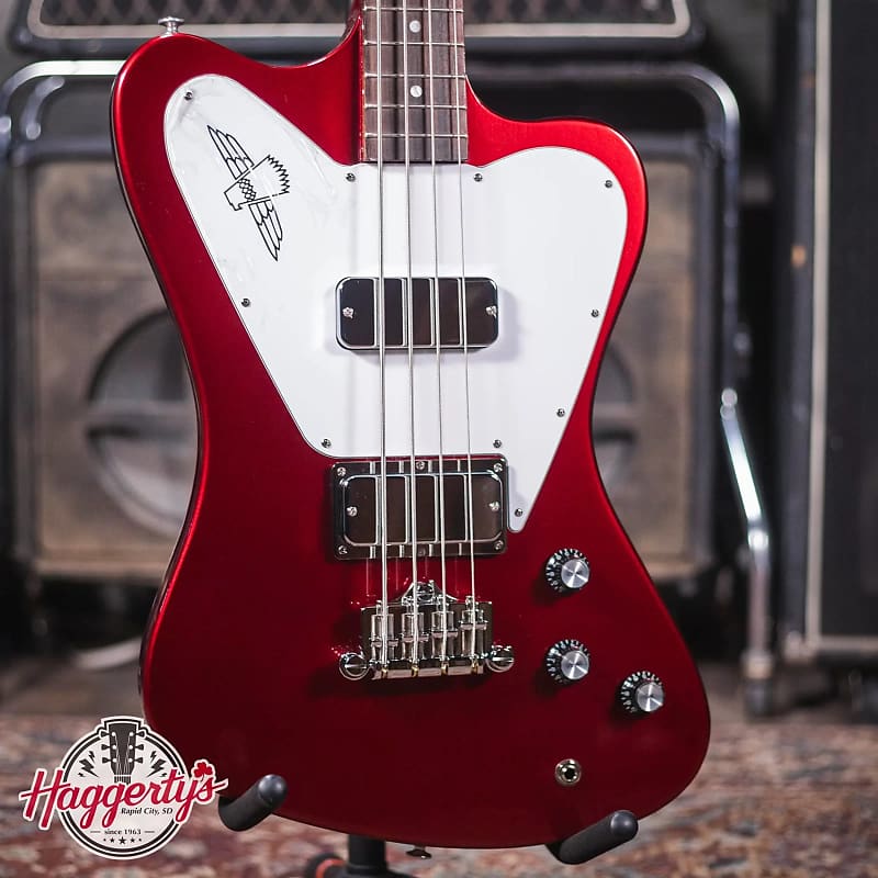 цена Электрогитара Gibson Non-Reverse Thunderbird - Sparkling Burgundy with Hardshell Case