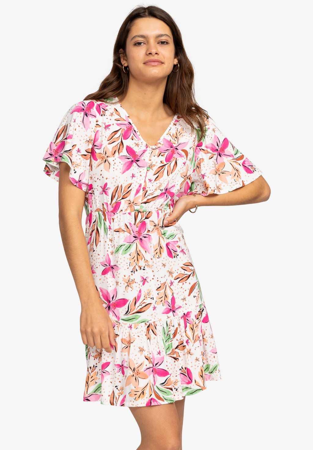 Дневное платье SEA SYMPHONY Roxy, цвет snow white happy tropical