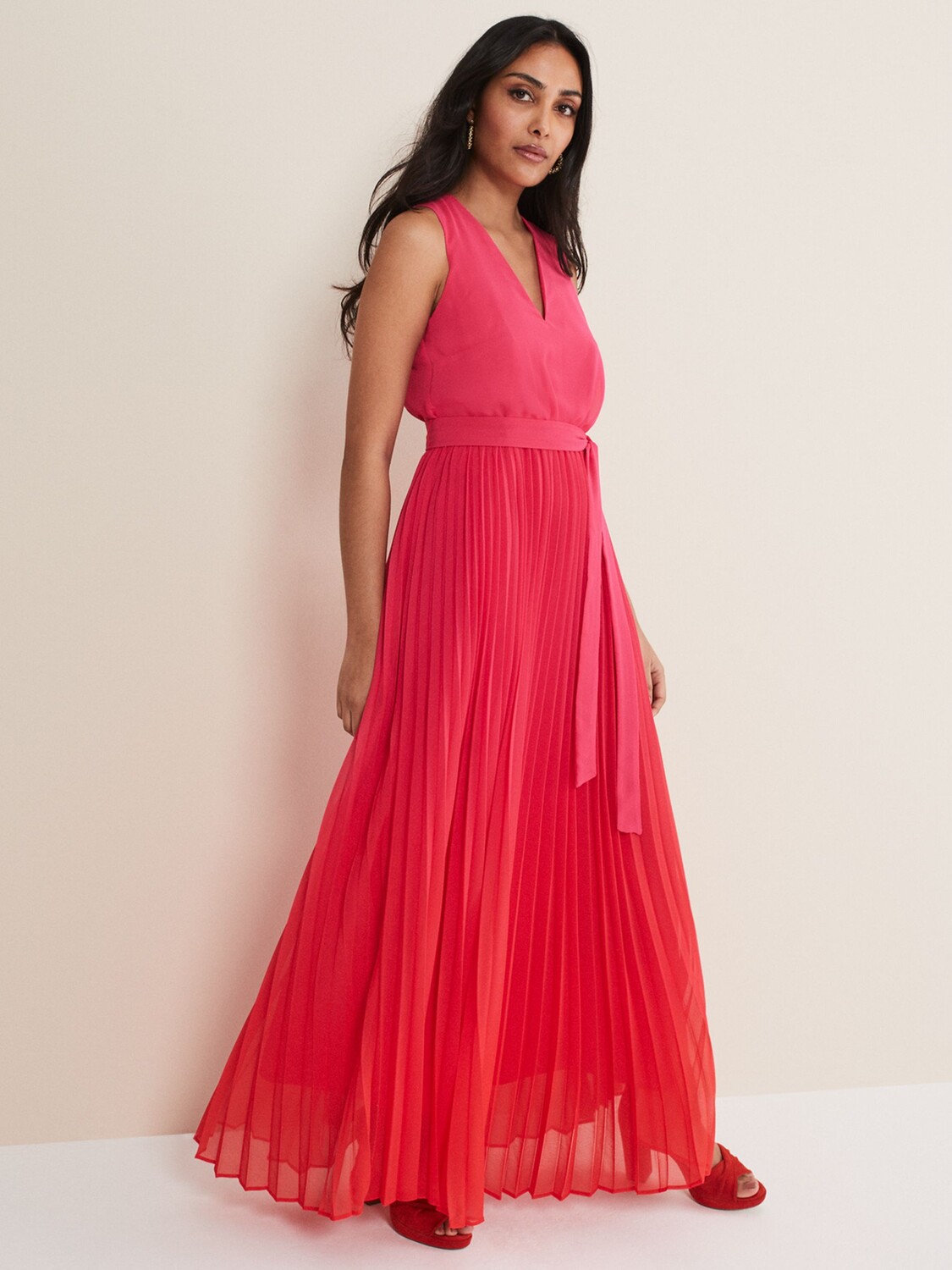 

Платье Phase Eight Petite Piper, красный/розовый