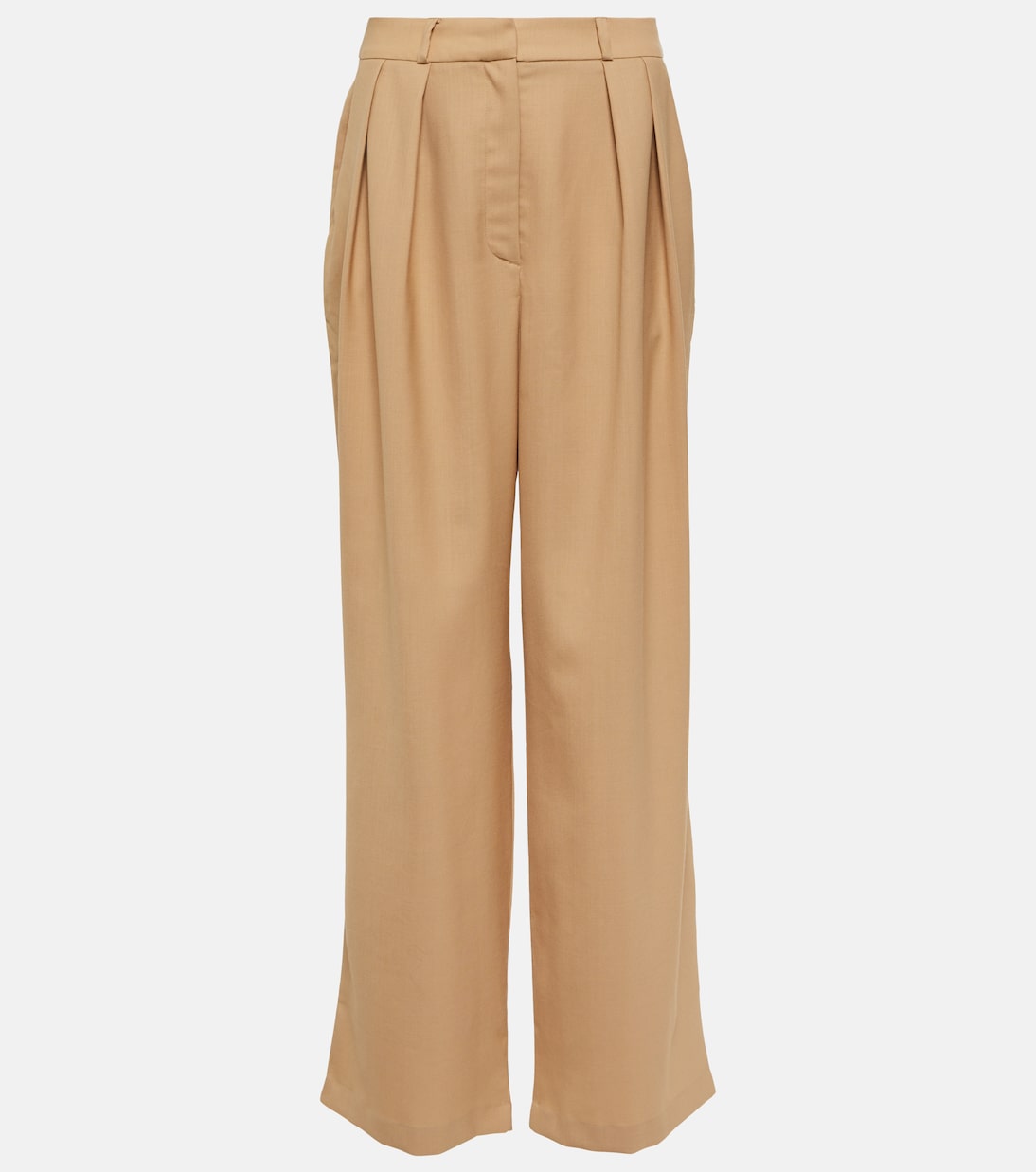 цена Широкие брюки из твила со складками tansy The Frankie Shop, коричневый