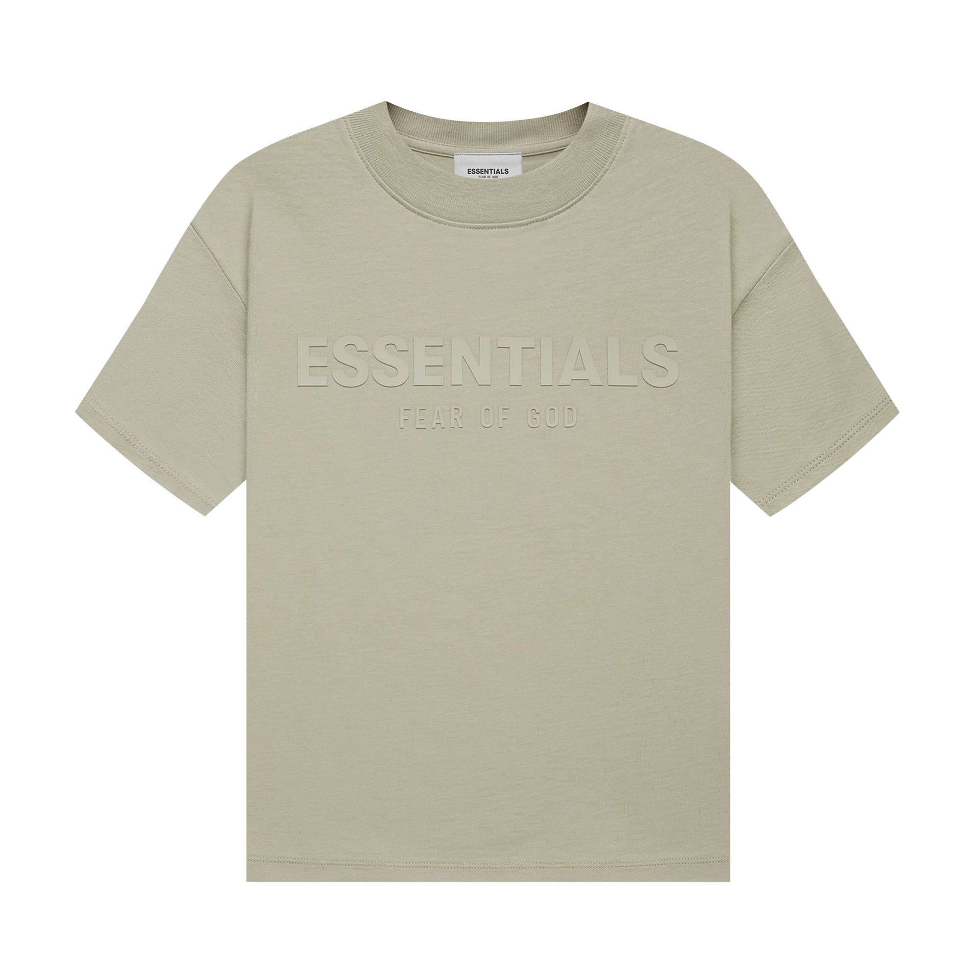 Детская футболка с короткими рукавами Fear of God Essentials, цвет Фисташковый