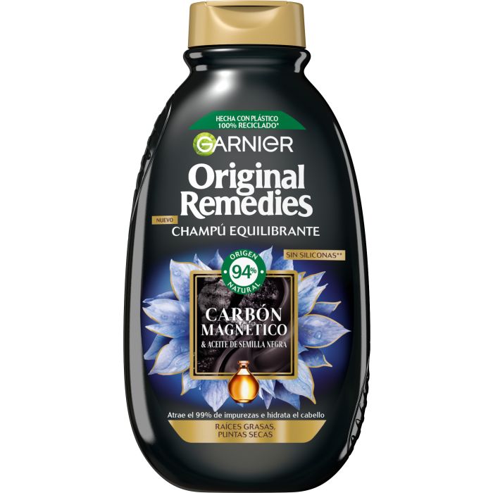 Шампунь Original Remedies Carbón Magnético Champú Equilibrante Garnier, 300 garnier response shampoo