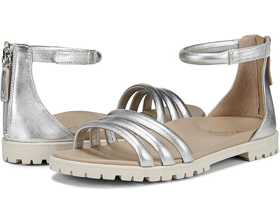 Сандалии VIONIC Laurel Ankle Straps, цвет Silver Metallic Leather