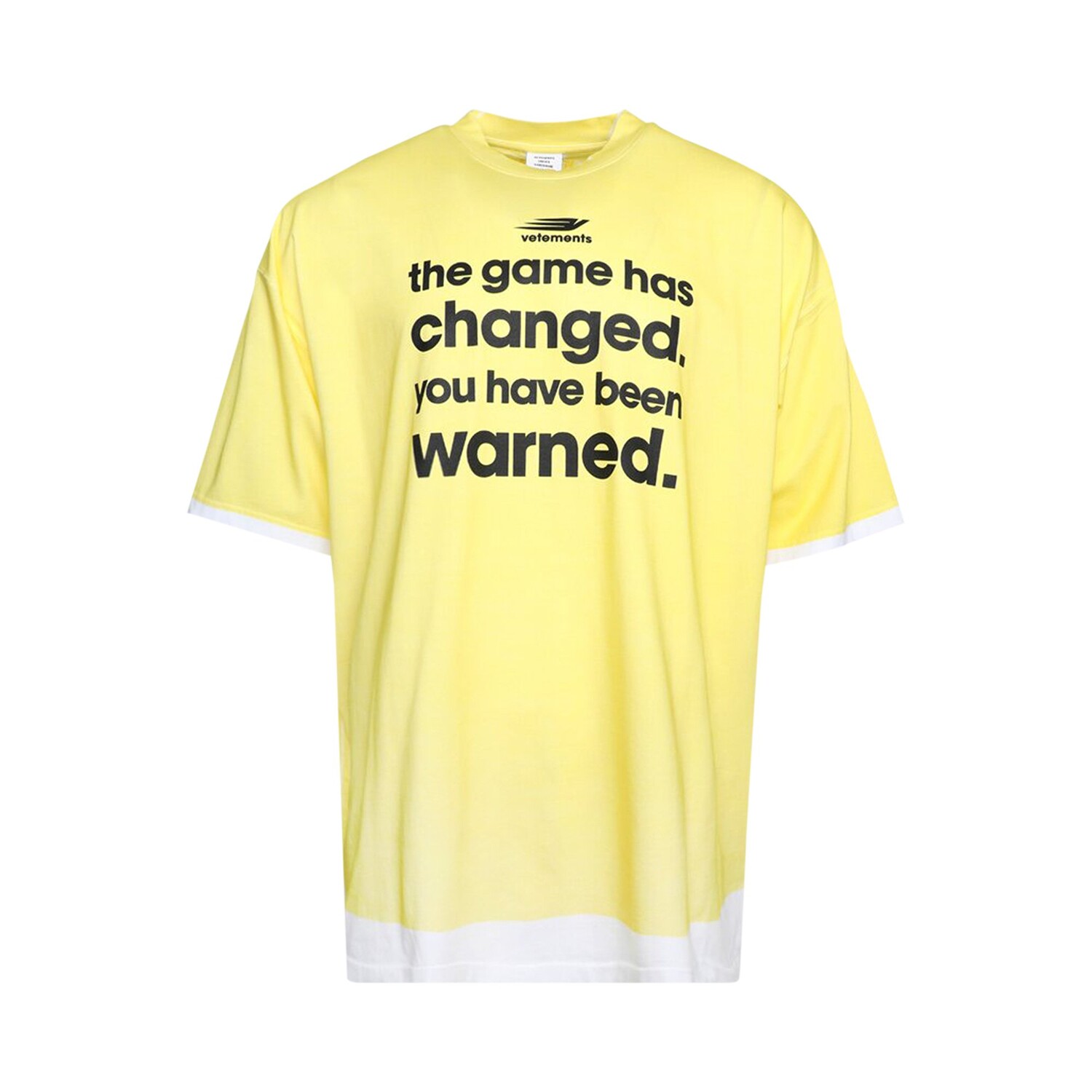 

Футболка Vetements Gamechanging, Желтая