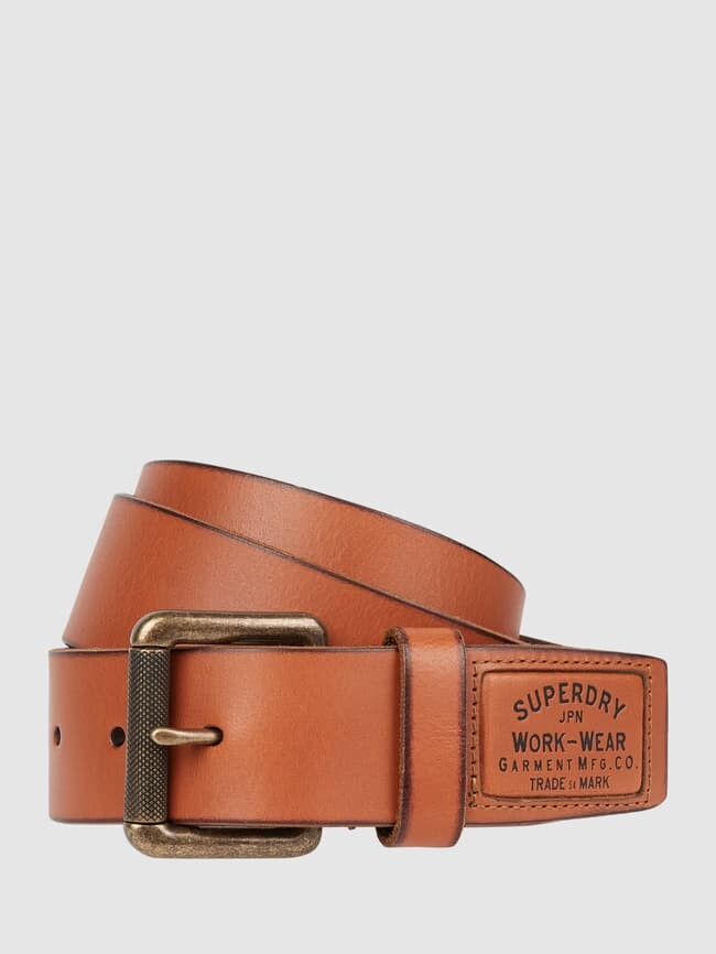 

Тканевый ремень с полосатым узором Superdry, коньячный цвет