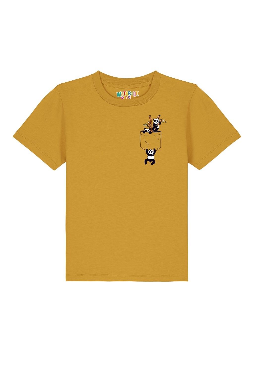 

Футболка с принтом POCKET PANDAS Watapparel, цвет ochre
