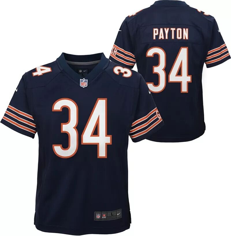 

Nike Youth Chicago Bears Walter Payton #34 Темно-синяя игровая майка