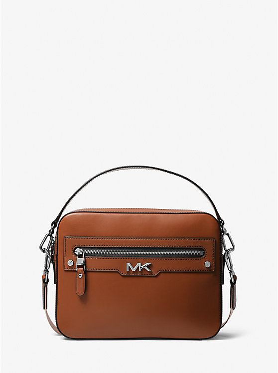 Кожаная сумка для фотоаппарата Varick Michael Kors Mens, коричневый