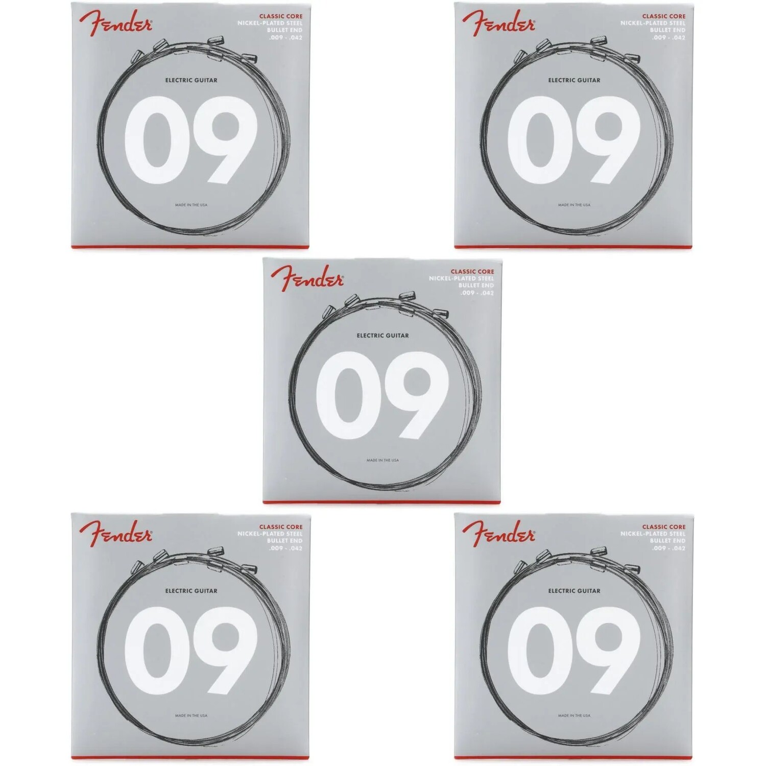 

Струны для электрогитары Fender 3255L Classic Core NPS с пулевидным наконечником — .009-.042 легкие (5 шт.)
