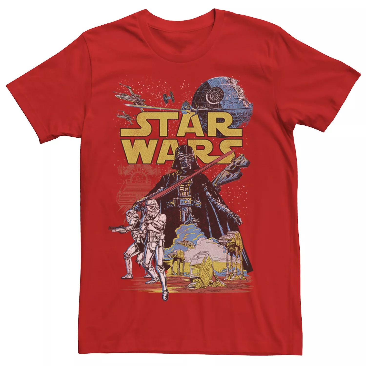 Мужская классическая футболка с графическим плакатом Rebel, Red Star Wars, красный мужская классическая футболка с графическим плакатом rebel white star wars белый
