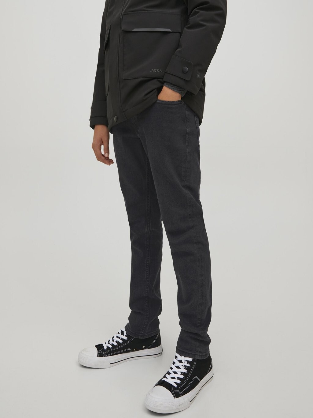 

Джинсы Slim Fit JJIGLENN JJORIGINAL Jack & Jones Junior, цвет black denim