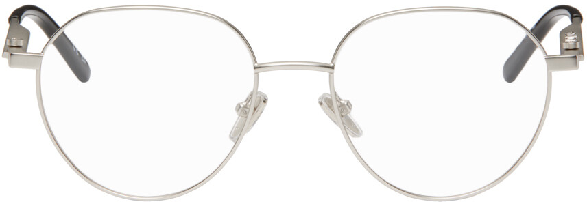 

Серебряные овальные очки Balenciaga