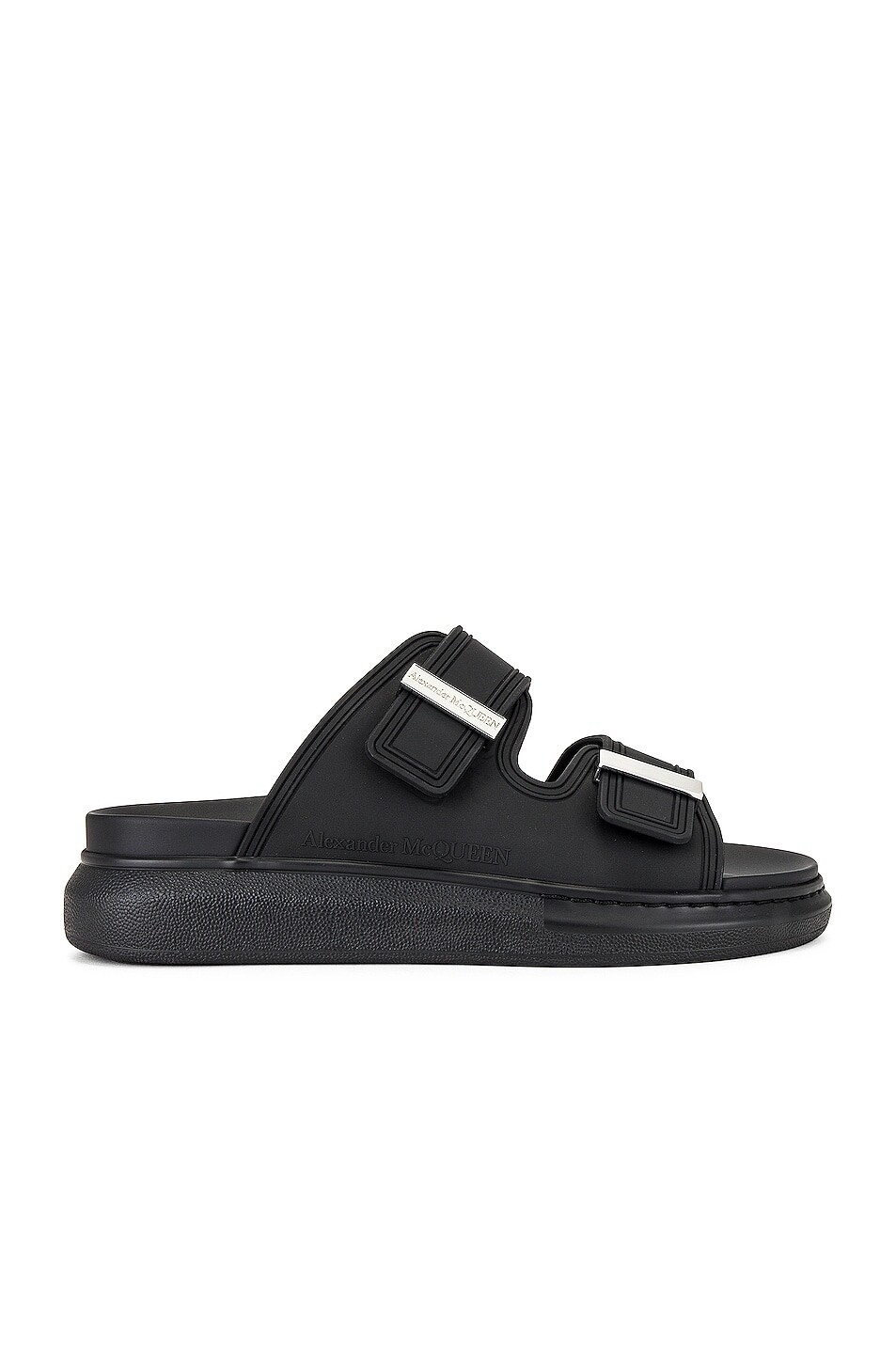 

Шлепанцы Alexander Mcqueen Sandal, цвет Black & Silver