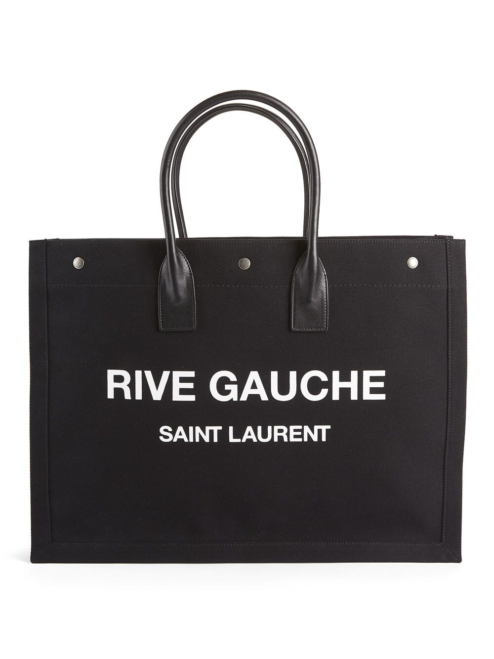 

Льняная объемная сумка-тоут Rive Gauche Saint Laurent, черный