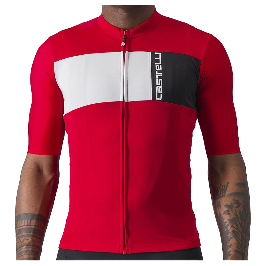Велосипедный трикотаж Castelli Prologo 7 Jersey, цвет Red/Silver Gray/Black