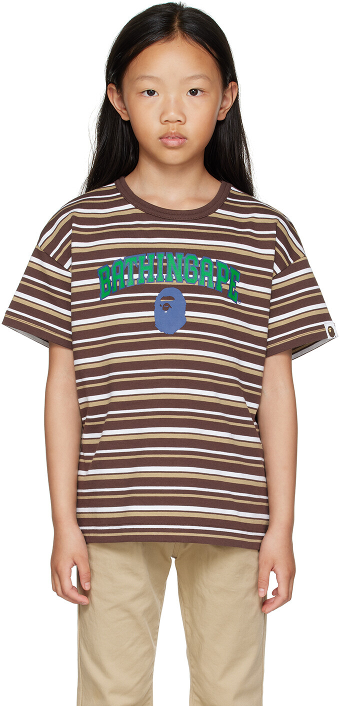 

BAPE Kids Коричневая футболка с обручем