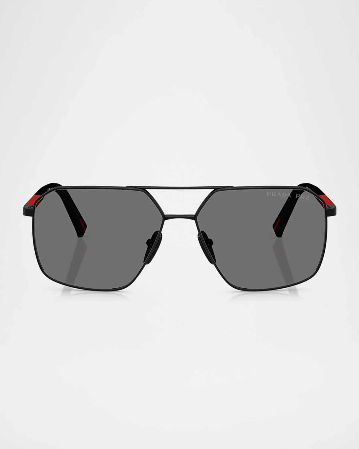 

Мужские солнцезащитные очки-авиаторы Linea Rossa PS A50S Prada, цвет Matte Black