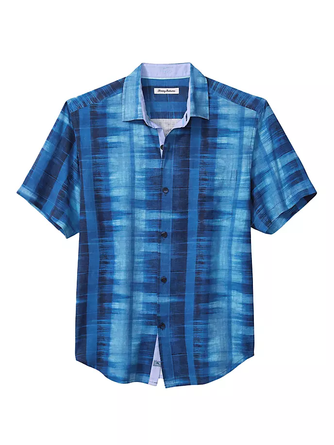 

Шелковая рубашка на пуговицах Shibori Bay Tommy Bahama, цвет cobalt sea