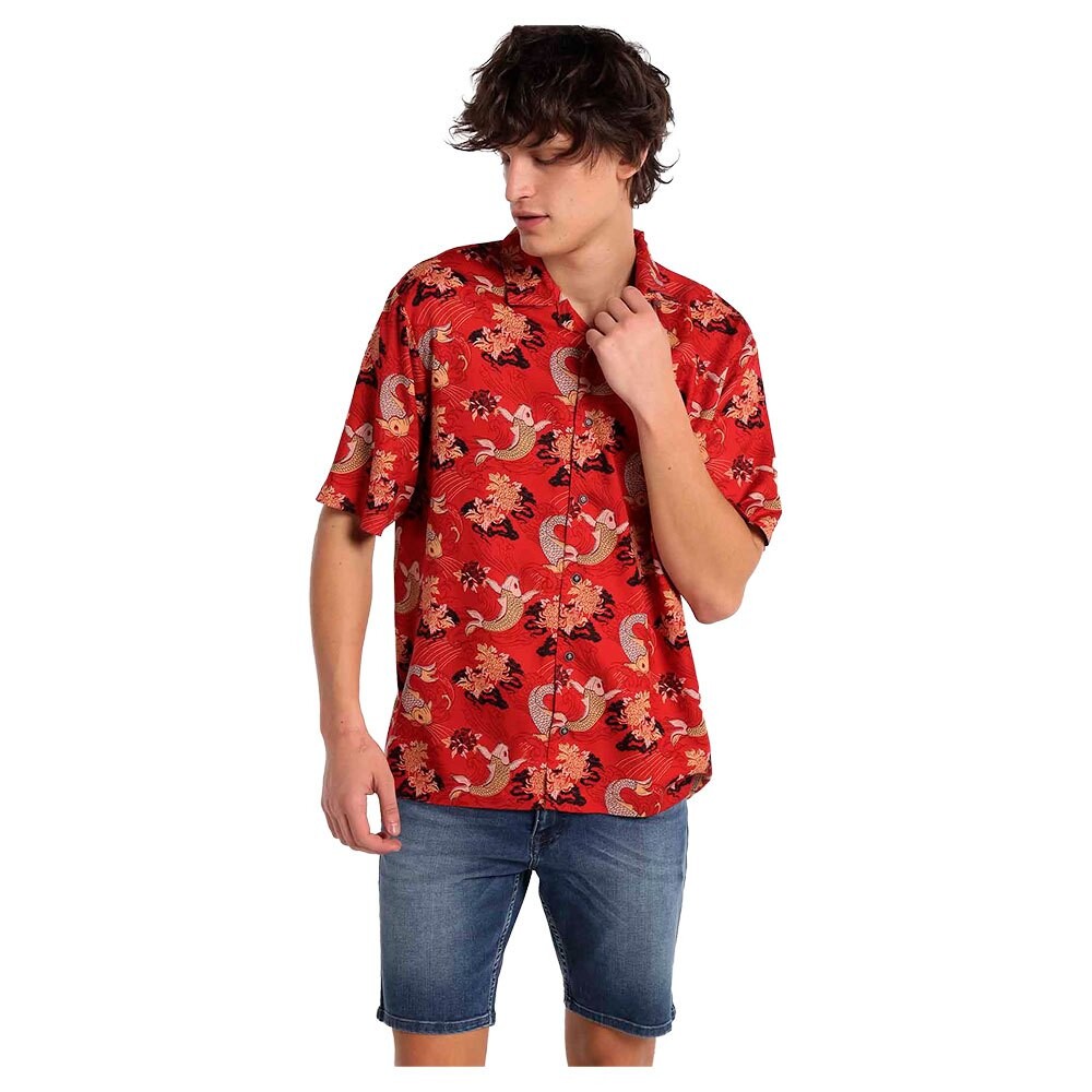 

Рубашка с коротким рукавом Six Valves Polera Printed Geiko Confort, коричневый