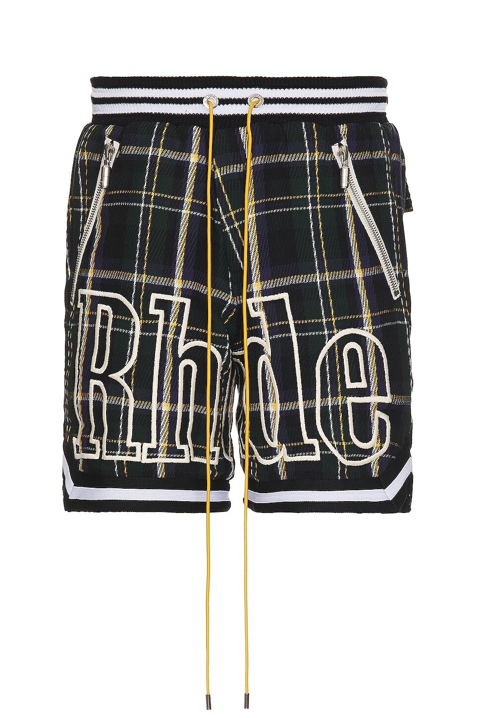 

Шорты Rhude Flannel Court Logo Short, цвет Multi Green