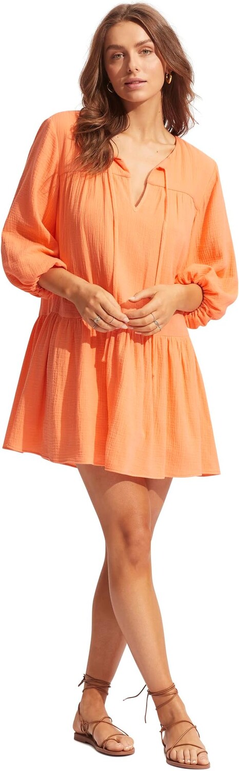 

Накидка Fallow Textured Cotton Cover-Up Seafolly, цвет Cantalope