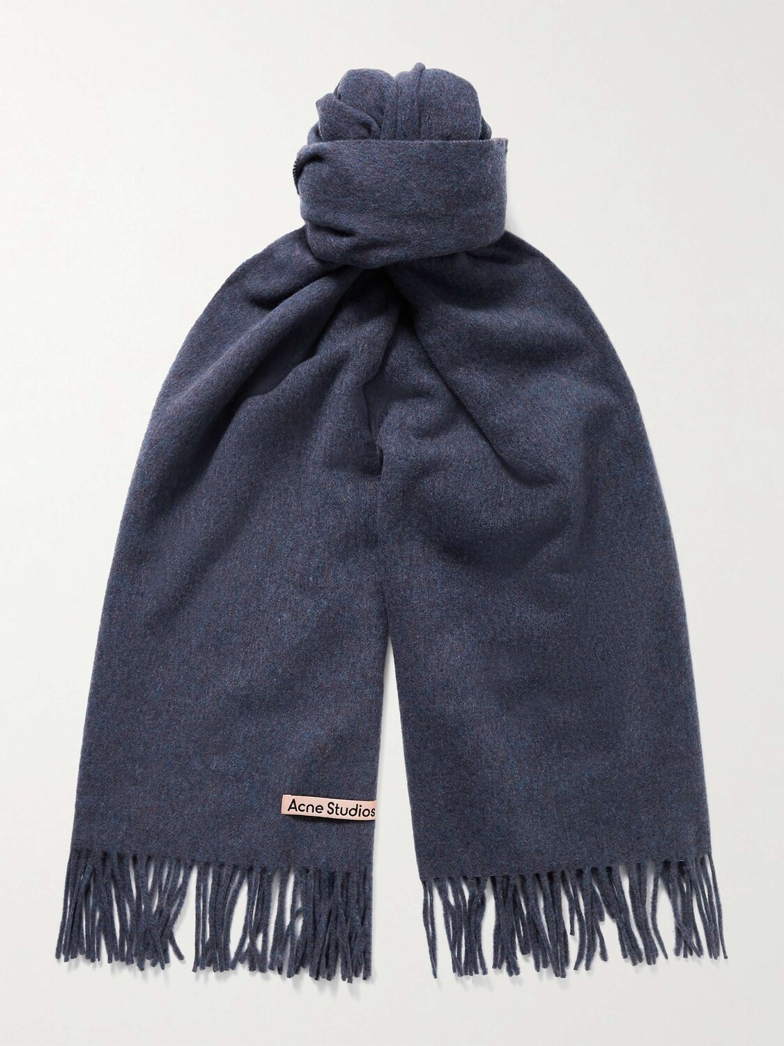 

Канадский шерстяной шарф с бахромой ACNE STUDIOS, фиолетовый