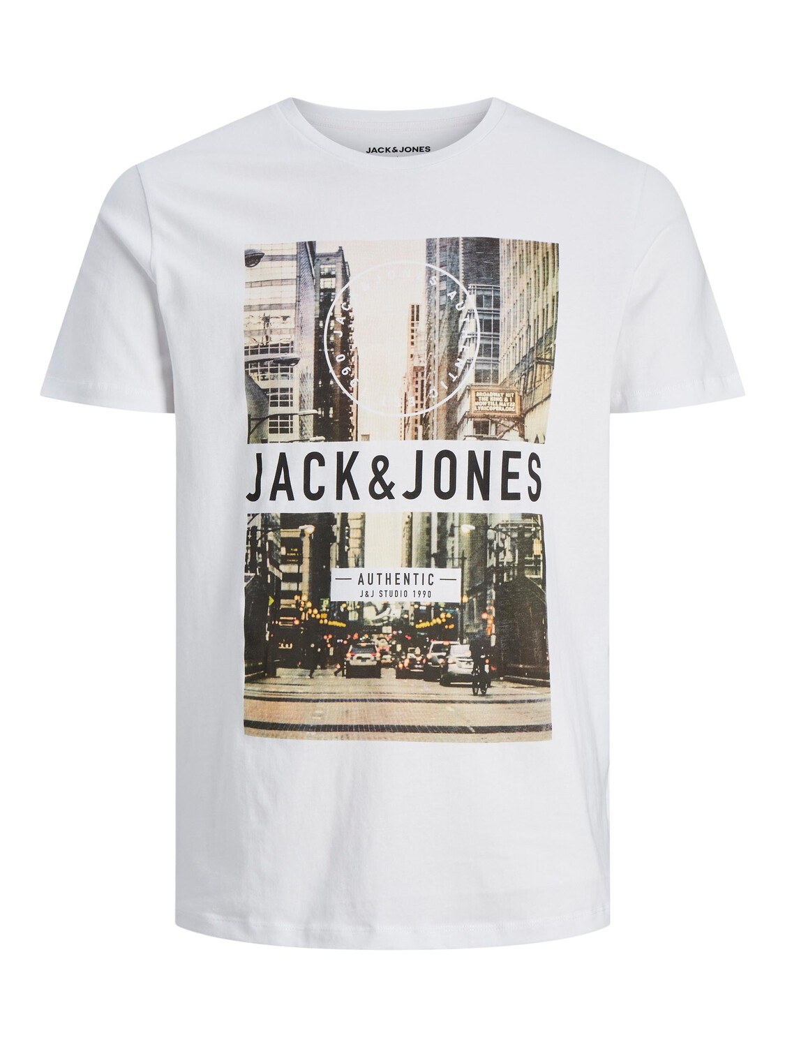 

Jack & Jones — Хлопковая футболка с принтом, белый