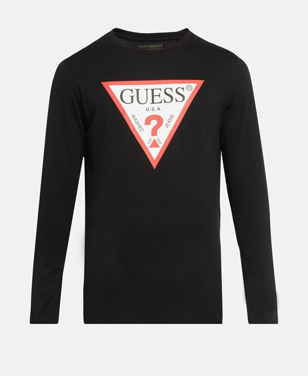 

Топ с длинными рукавами Guess, черный