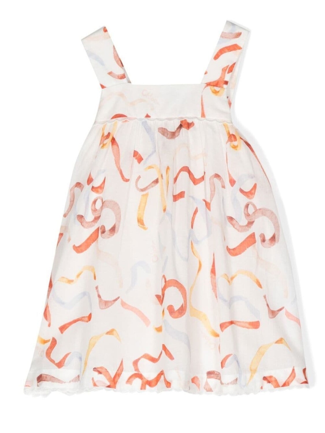 

Chloé Kids платье с принтом, белый