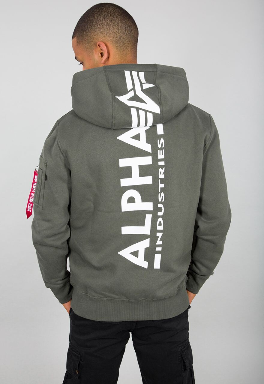 

Толстовка Alpha Industries Hoodie Back Print Hoody, зеленый