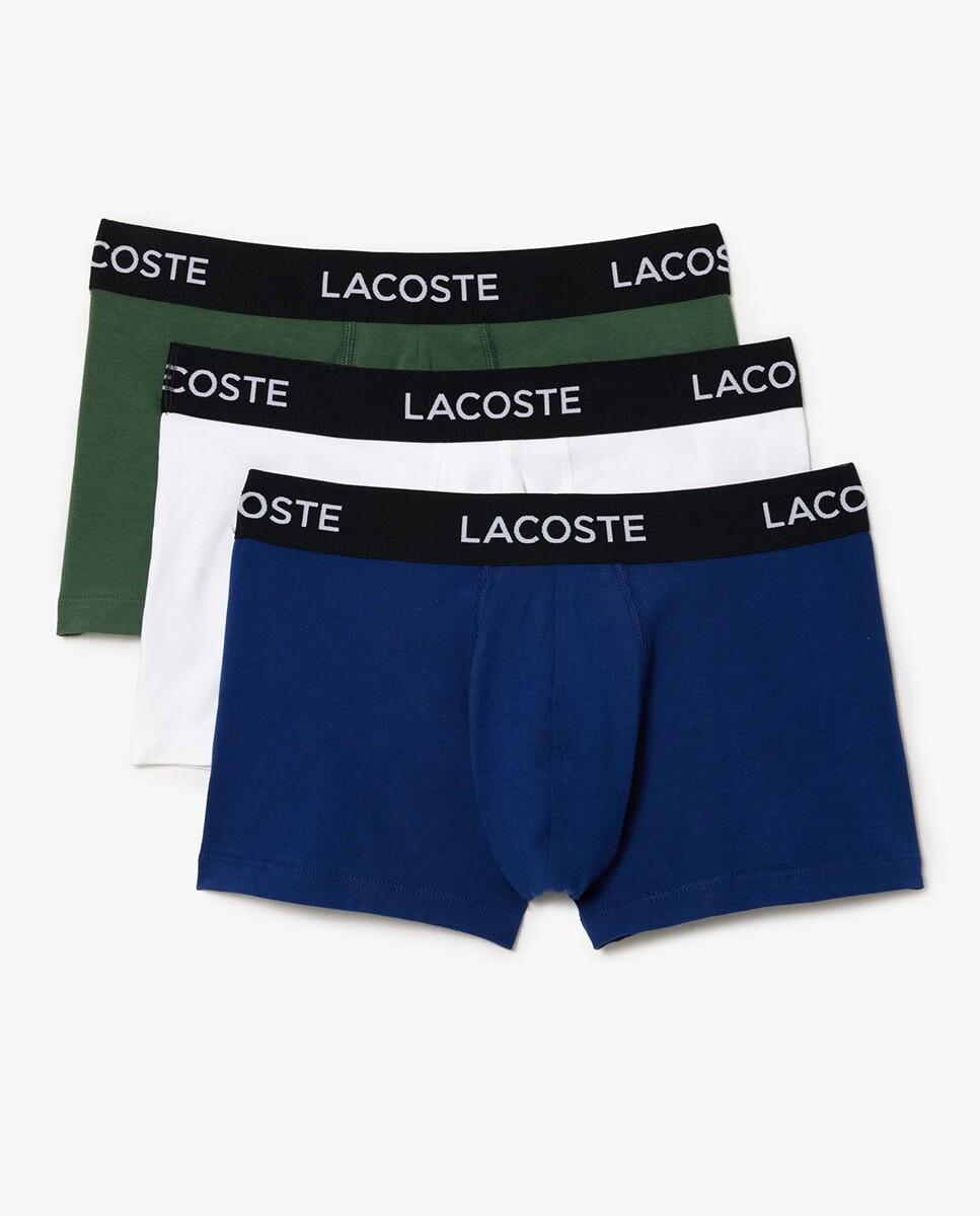 

Комплект из 3 мужских трикотажных боксеров Lacoste, синий