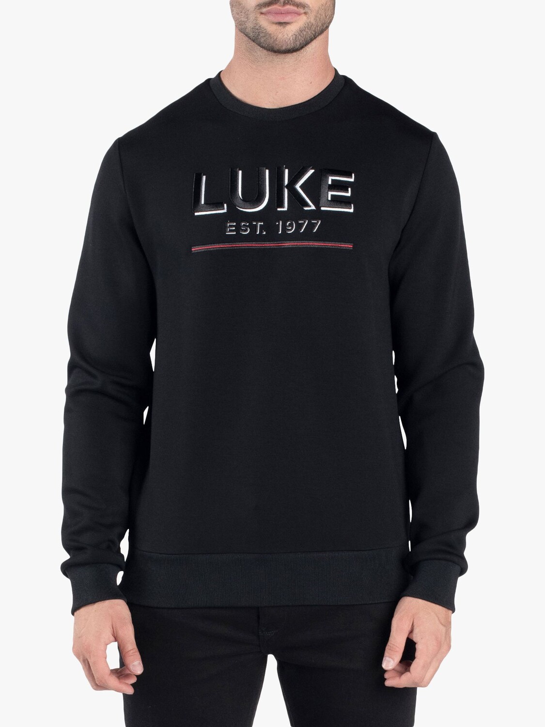 

Джемпер с круглым вырезом LUKE 1977 Dimension, темно-черный
