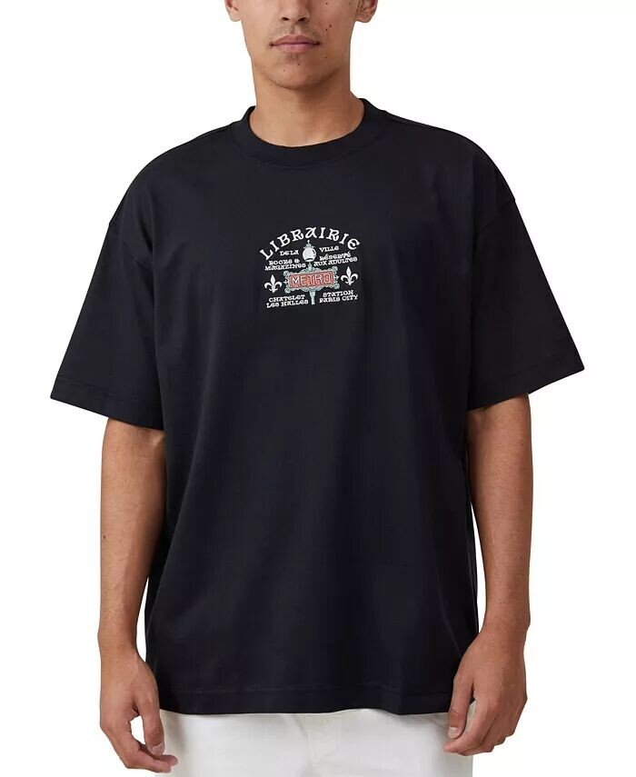 

Мужская футболка с графическим рисунком Box Fit COTTON ON, черный