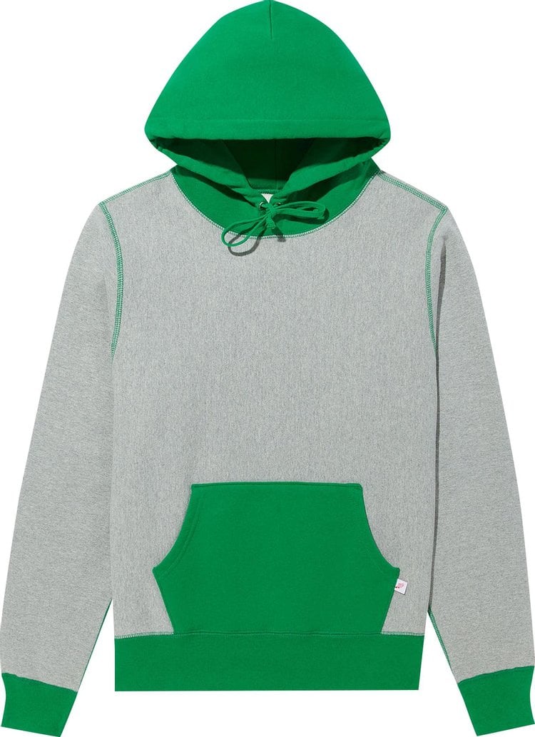 

Худи Noah Color Block 'Heather Grey/Kelly Green', зеленый