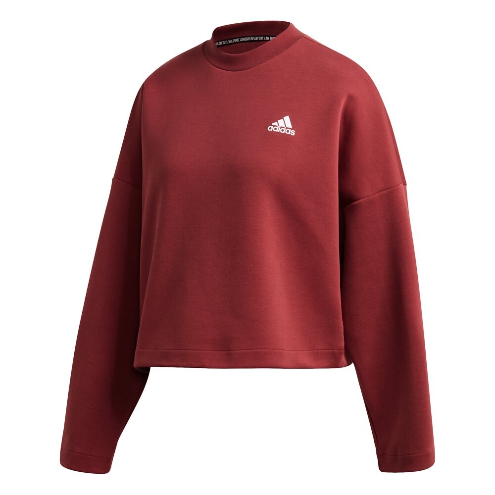 

Толстовка adidas Sportswear 1 Stripes Doubleknit Crew Full Zip, красный